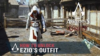 Assassins Creed Unity  How to UNLOCK Ezios Outfit Ezios Master Assassin Outfit [upl. by Oremor]