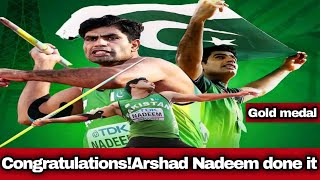 congratulations amp Well done Arshad Nadeem done it in styleParis Olympics [upl. by Okoy6]