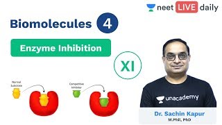 Biomolecules  Lecture 4  Enzyme Inhibiton  Unacademy NEET  Biology  Sachin Sir [upl. by Schreck]