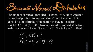 Bivariate normal distribution solved example 2 [upl. by Zebedee]