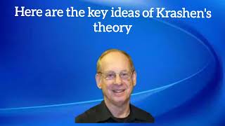 Stephen Krashens theory of language acquisition [upl. by Novahc]