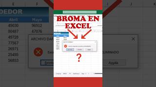 Tu Archivo Será ELIMINADO BROMA  2 en Excel shorts excel [upl. by Leigha]