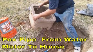 Installing Pex Water Main 9 of 10 [upl. by Castra868]