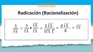 Radicación Racionalización [upl. by Smailliw]