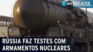 Rússia faz testes com armamentos nucleares  SBT Brasil 290323 [upl. by Awhsoj914]