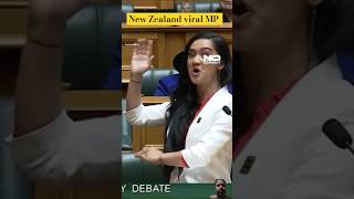 New Zealand MP HanaRawhiti MaipiClarkeperformed haka in parliament 😱 shorts [upl. by Hagood82]