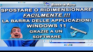 Spostare ridimensionare barra applicazioni windows 11 metodo semplice [upl. by Brigit]