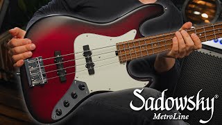 VINTAGE meets VERSATILITY The SADOWSKY MetroLine Vintage JJ Bass in Burgundy BlackBurst  Demo [upl. by Krahling]