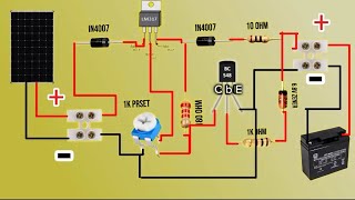 make solar charge controller at home circuit Diagram [upl. by Ernald]