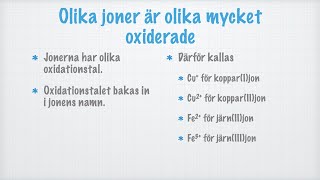 Namngivning och formelskrivning med hjälp av oxidationstal [upl. by Adiam503]