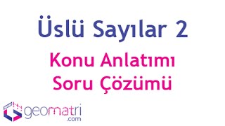 Üslü Sayılar 2 ► Üslü Sayılarda Dört İşlem I  Konu Anlatımı ve Soru Çözümleri [upl. by Marisa]