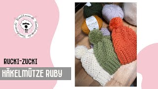 Ruckizucki Mütze für Anfänger 112 Häkelmütze Ruby 1Knäuel 1Mütze 2Std von Anna Nikipirowicz [upl. by Lorolla78]