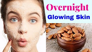 DIY Almond Face Mask For Glowing Skin  Reduce PigmentationAcne Scars Overnight [upl. by Junius]