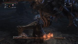 Bloodborne Headless Bloodletting Beast vs max AR Saw Cleaver [upl. by Eemak]