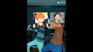 El KARASUNO juega a Justo dance [upl. by Ahsied]