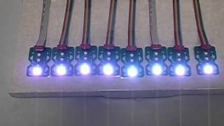 Starlight  test setup with 8 RGBLED units [upl. by Ymma]