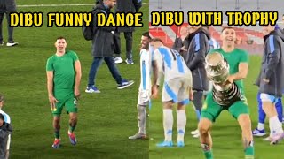 Dibu Martinez funny celebration again after win against Chile  Dibu martinez funny dance [upl. by Werdna803]