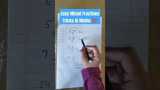 MIXED FRACTION TRICKS IN MATHS 💯  EASY MIXED NUMBER DIVISION shorts ytshorts division short [upl. by Tad]