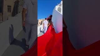 flying dress santorini oiaholidays travel photography oia holidays [upl. by Stiegler623]