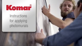 Komar photomurals  Instructions Wallpapering has never been so easy [upl. by Llenahs]