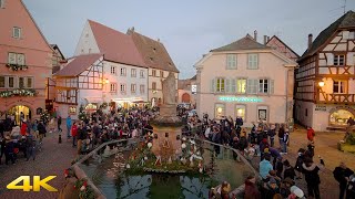 Eguisheim The Most Wonderful Medieval Christmas Village in France 4K 50p [upl. by Broida]