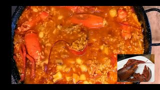 ARROZ CALDOSO CON BOGAVANTE RECETA SABROSA Y FACIL PARA FIESTAS [upl. by Roxi]