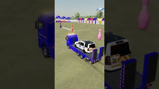 police car transport Farming Simulator 22 p21110 policecar [upl. by Havot]