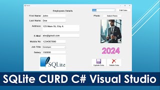 SQLite curd C  SQLite insert update delete data  Source Code  visual studio 2024 [upl. by Carver408]