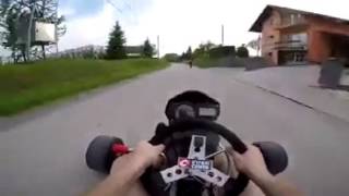 Go Kart with motorcycle engine [upl. by Nnaeirual368]