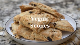 The BEST Vegan Scones 2 ways Dried FruitNuts amp ChocolateNuts [upl. by Vincenty]