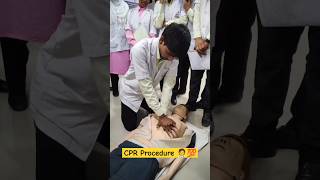 CPR Procedure 🧑‍⚕️❣️ bscnursing nursing medical abvmu shorts aiims motivation tranding neet [upl. by Nnaeirrac215]