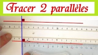 Tracer des droites parallèles  Maths géométrie cm1 cm2 [upl. by Yhtnomit883]