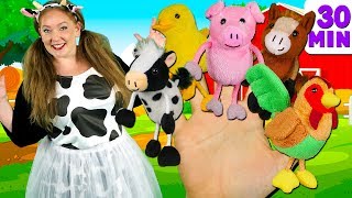 Farm Animals Finger Family and more Animals Songs  Finger Family Collection  Learn Animals Sounds [upl. by Alsi]