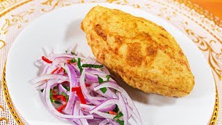 PAPA RELLENA  RECETA PERUANA  SUPER FACIL Y DELICIOSA  Sazón y Corazón [upl. by Ocsic]