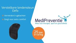 Verstelbare lendensteun Defa  MediPreventie product review [upl. by Carlton]