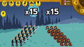 x15 Classic Swordsman VS x15 Zombie Tank  Stick War Legacy [upl. by Culliton140]