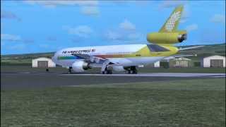 FSX  DC1010  CF66 turbofan engine sounds  xviews [upl. by Nylinej]