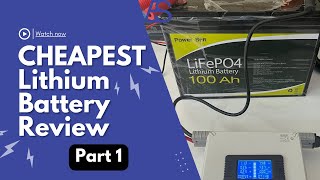 CHEAPEST Lithium Battery  100Ah Lithium LiFePO4  PART 1 The Fridge Review [upl. by Norford]