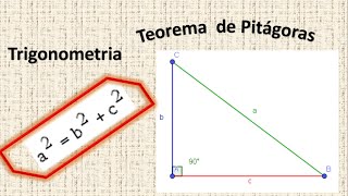 Teorema de pitagoras trigonometria no triangulo retangulo [upl. by Lymann]