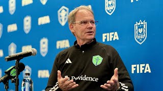 Press Conference Brian Schmetzer on signing a contract extension with Sounders FC [upl. by Rise]