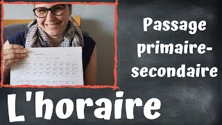 Comment comprendre un horaire du secondaire [upl. by Trebleda]