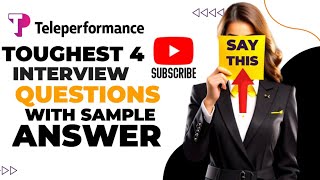 Telepeformance Toughest 4 interview Question With Sample answer [upl. by Auhesoj]