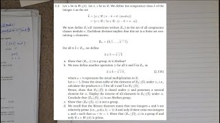 22 Abelian Groups Congruence Classes Long problem  Mathematics for ML  Faisal Ong Deisenroth [upl. by Alleiram]