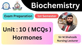 GBSN 1st Semester Biochemistry MCQs  Unit  10 Hormones  For Exam Preparation [upl. by Irotal]