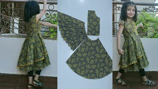 Awesome And New Pattern Baby Girl Special Eid Frock Very Easy Cutting And Stitching [upl. by Also201]