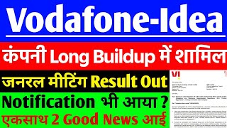 Vodafone Idea share जनरल मीटिंग Result OUT   Vodafone Idea share latest News  vi share News [upl. by Eleynad]