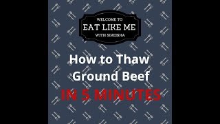 How to Thaw Ground Beef IN 5 MINS [upl. by Meletius540]