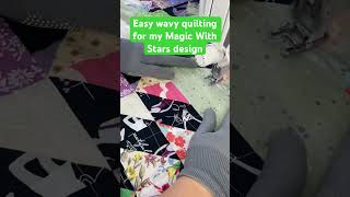 Easy quilting with wavy lines  stress free and very effective quilting [upl. by Cattima]