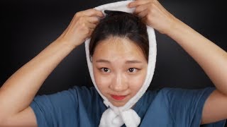 English ASMR Korean skincare routine🌼Get unready with me🌼 Ear to ear whispering [upl. by Eltsyrhc]