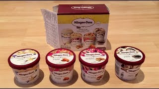 HäagenDazs Vanilla Collection Ice Cream  Unboxing [upl. by Atsedom]